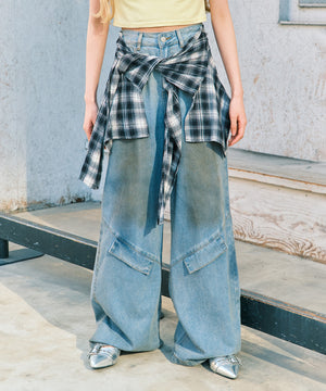 デニム モデル：163cm S着用