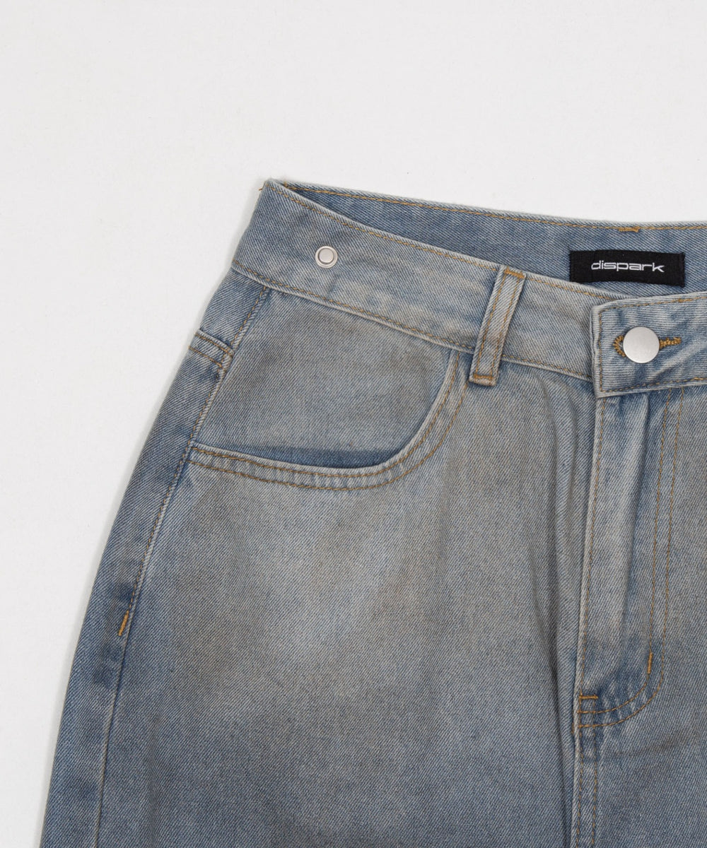 ウエストクロスワイドデニム