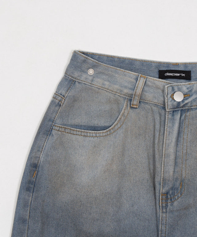 ウエストクロスワイドデニム