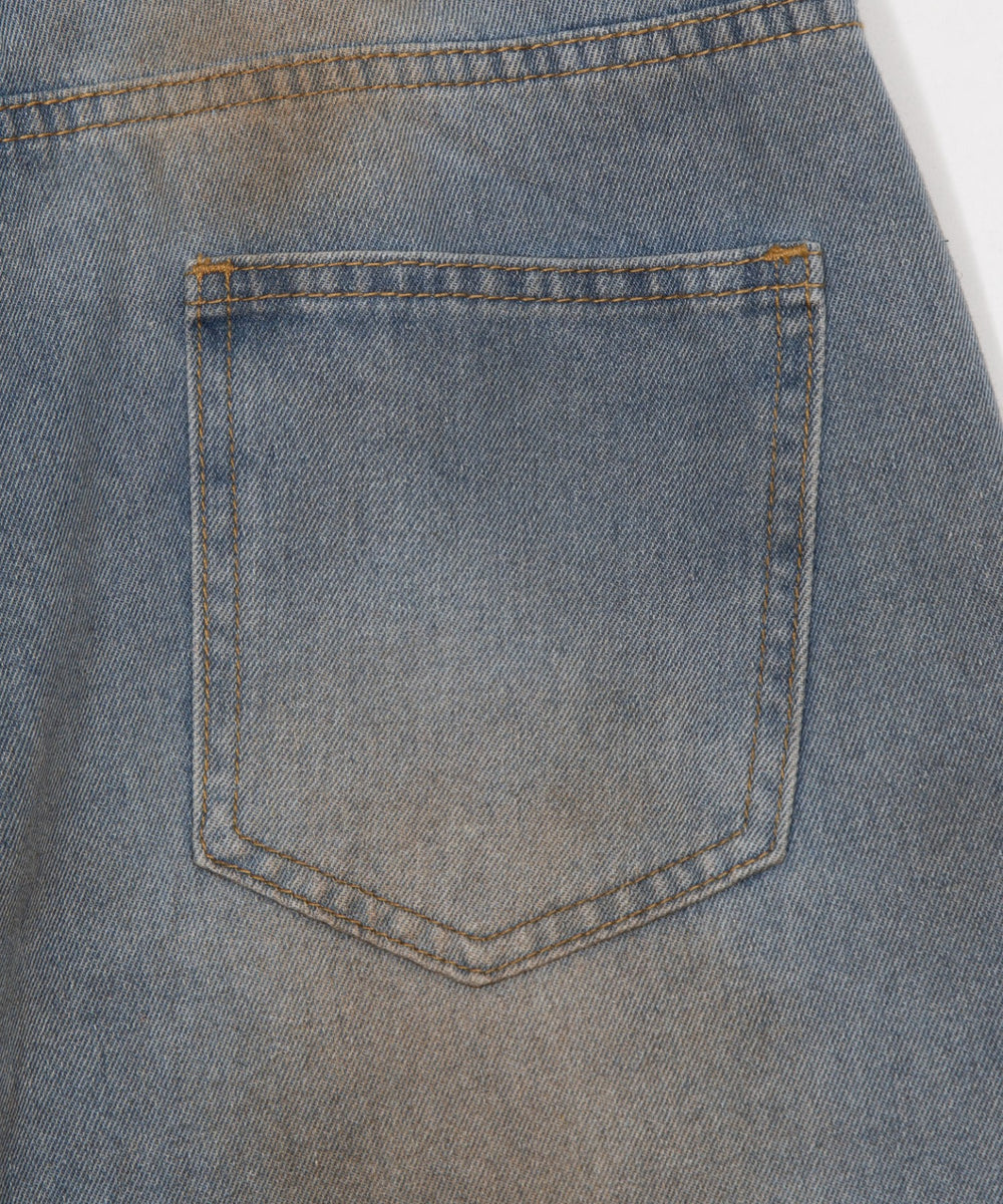 ウエストクロスワイドデニム