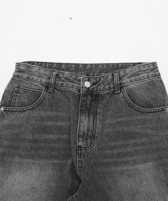 ラインストーンbackロゴデニム