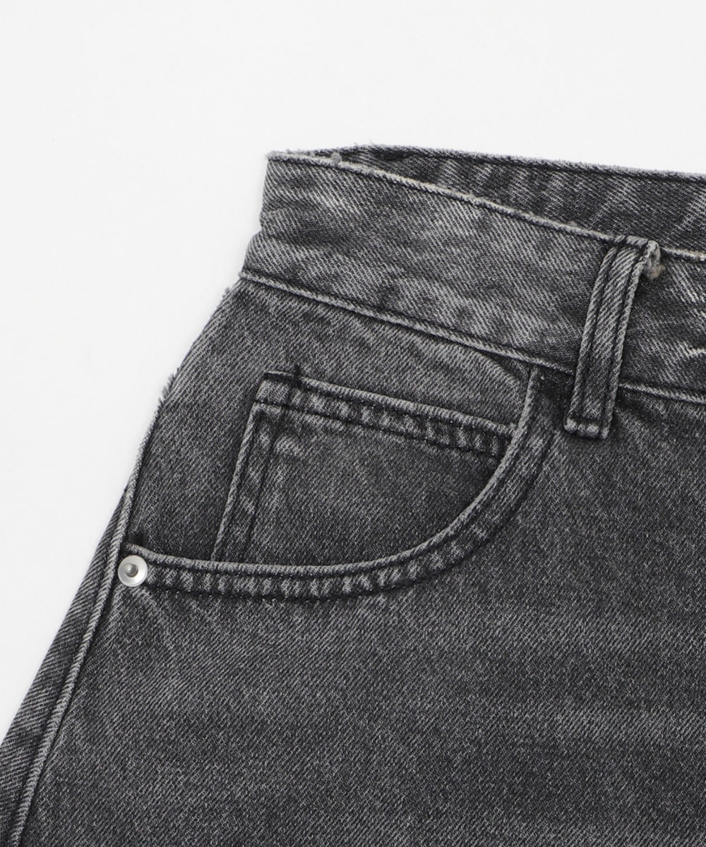 ラインストーンbackロゴデニム