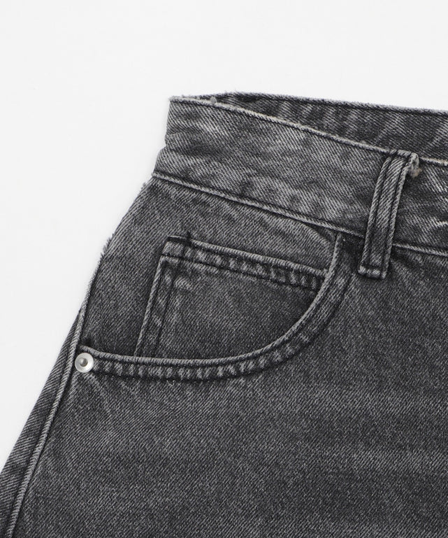 ラインストーンbackロゴデニム