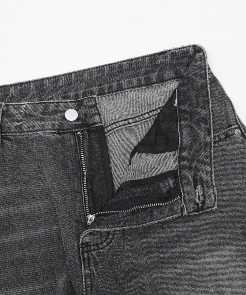 ラインストーンbackロゴデニム