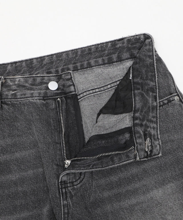 ラインストーンbackロゴデニム