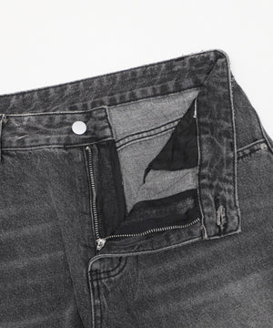 ラインストーンbackロゴデニム