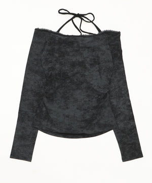 グラフィックオフショルレーストップ