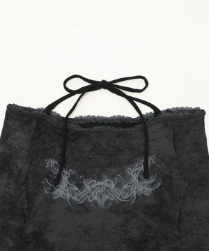 グラフィックオフショルレーストップ