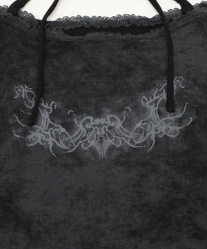 グラフィックオフショルレーストップ