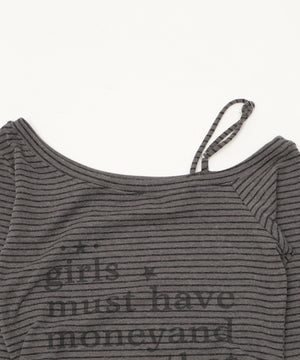 チョーカー付きボーダーロゴトップ