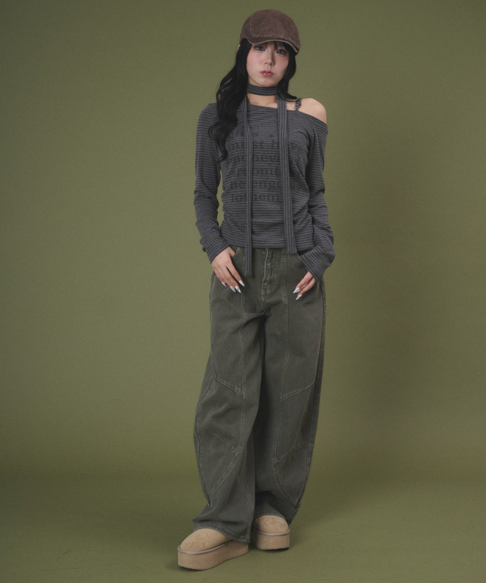 カーキ モデル：160cm S着用