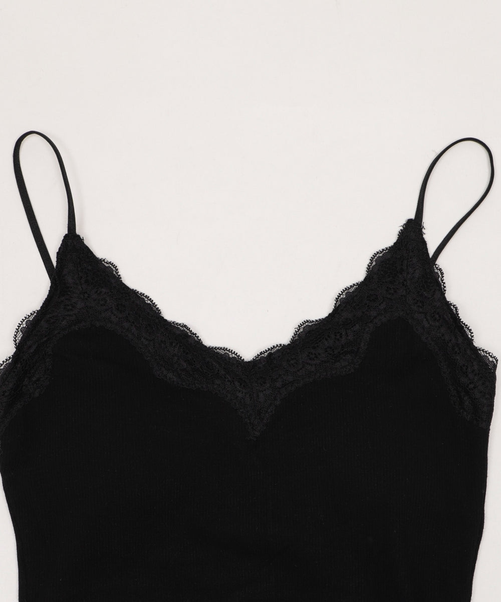 Vネックレースキャミソール