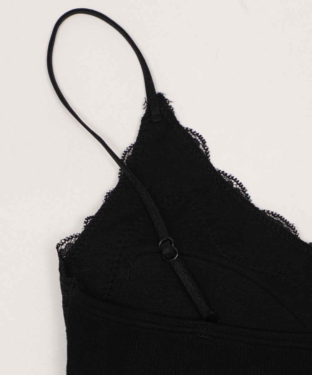 Vネックレースキャミソール