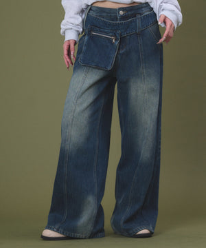 デニム中濃 モデル：163cm S着用