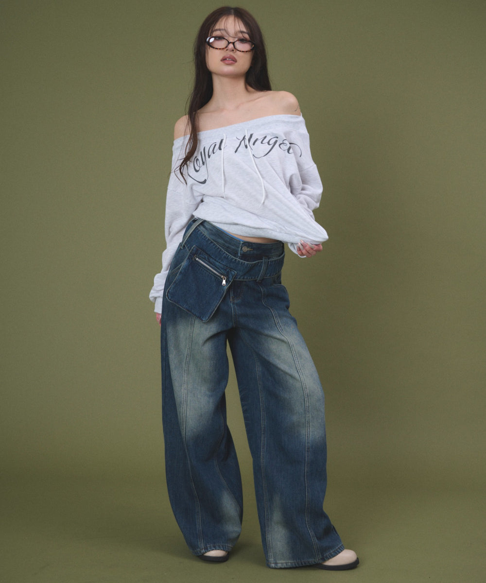 デニム中濃 モデル：163cm S着用