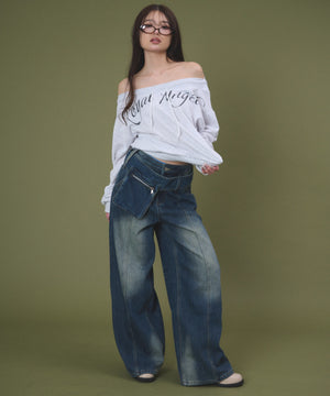 デニム中濃 モデル：163cm S着用