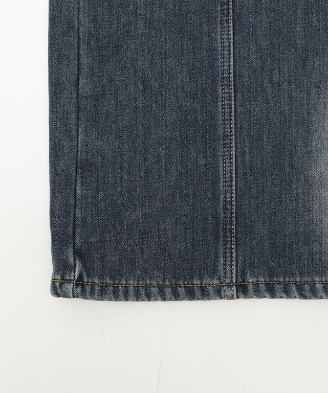 ベルトポケット付きワイドデニム