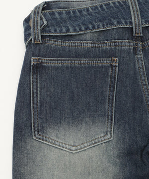 ベルトポケット付きワイドデニム