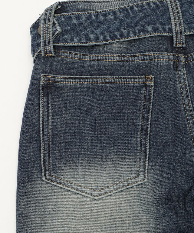 ベルトポケット付きワイドデニム