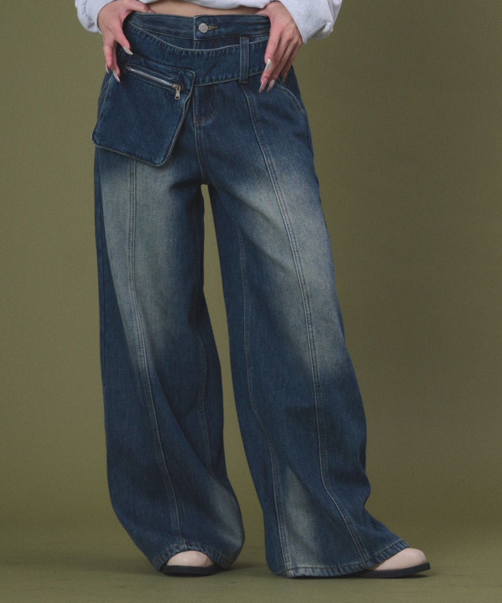 デニム中濃 モデル：163cm S着用