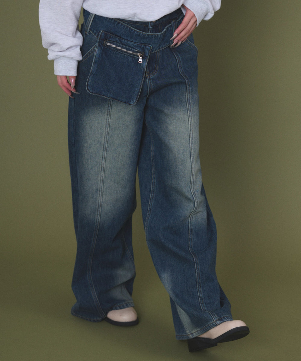 デニム中濃 モデル：163cm S着用