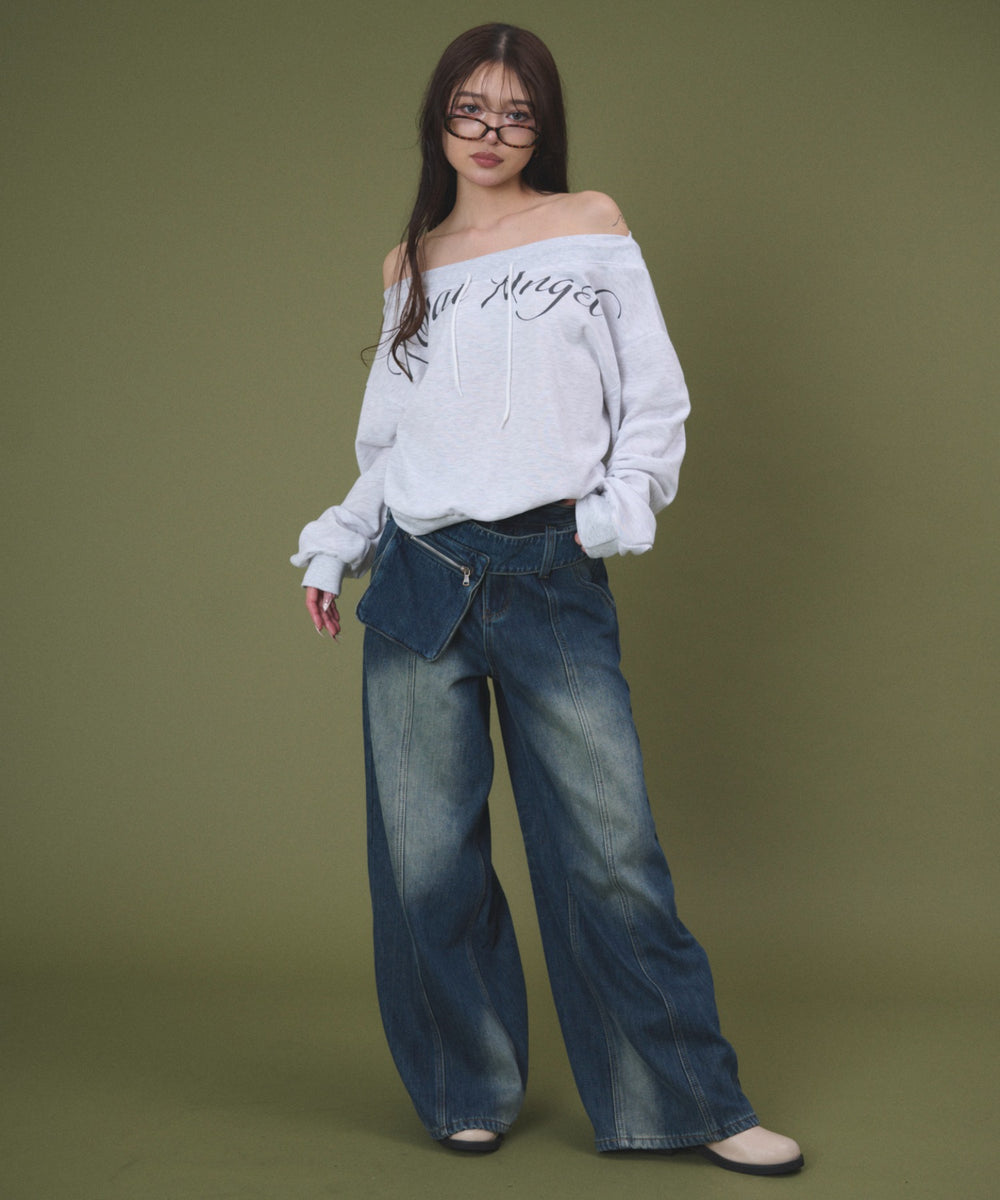 デニム中濃 モデル：163cm S着用