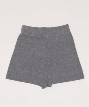 リブニットショートパンツ