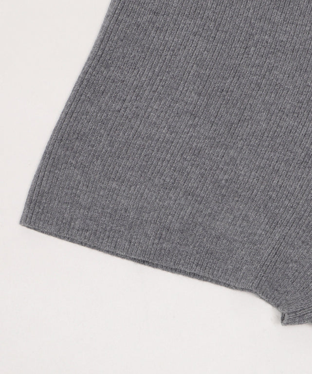 リブニットショートパンツ