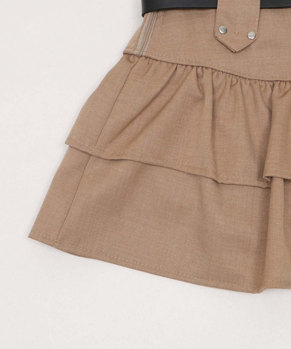 スターベルト付きティアードスカパン