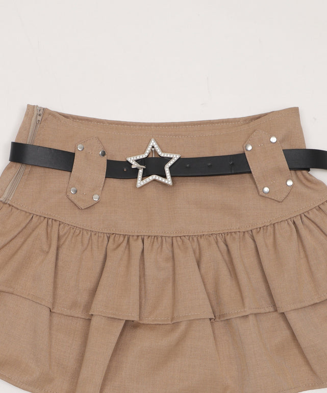 スターベルト付きティアードスカパン