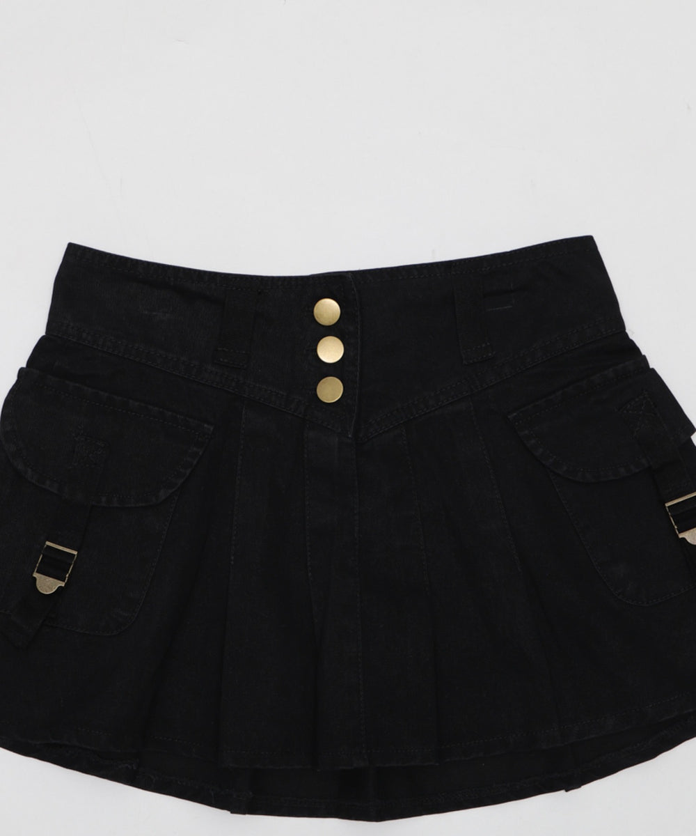 カーゴポケットプリーツスカパン