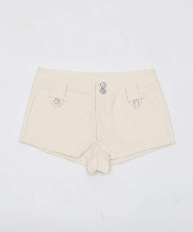 コーデュロイマイクロショートパンツ/ホワイトアイボリー