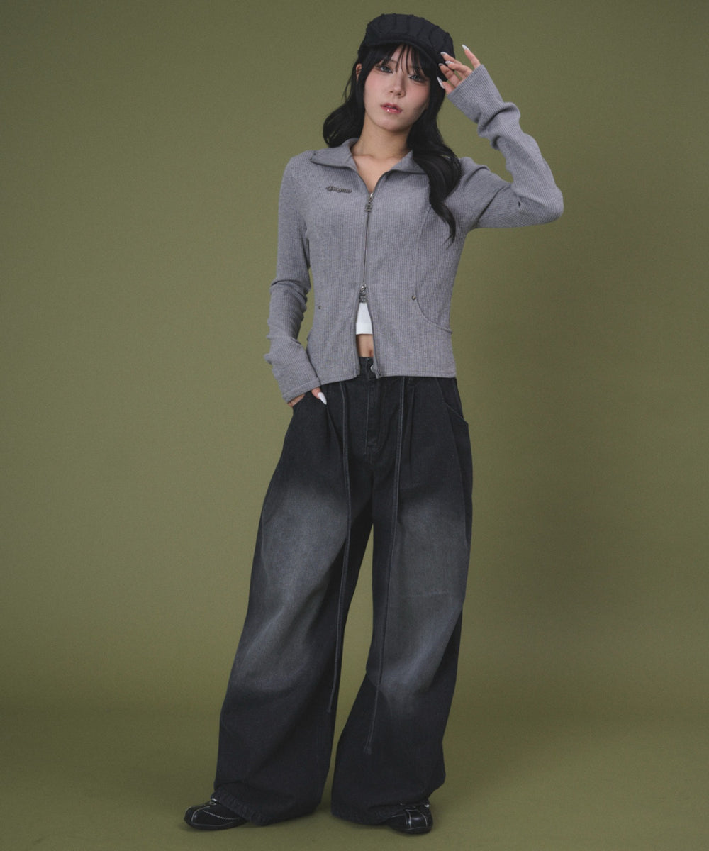 杢グレー モデル：160cm F着用