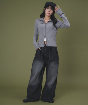 杢グレー モデル：160cm F着用