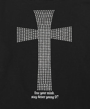 スタッズクロスオフショルスウェット