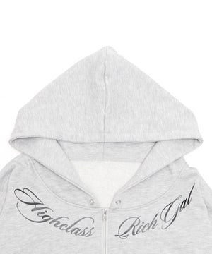 スタッズグラフィックZIPパーカー