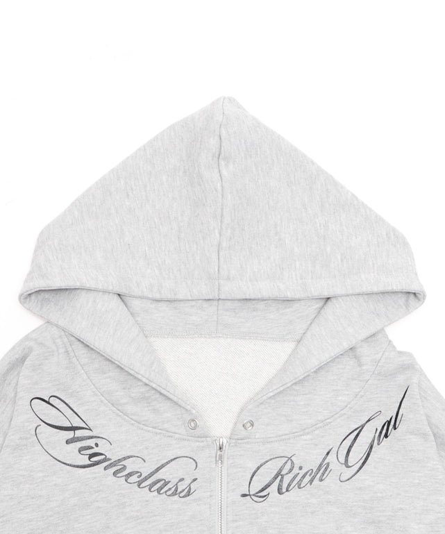 スタッズグラフィックZIPパーカー