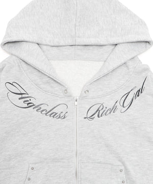 スタッズグラフィックZIPパーカー