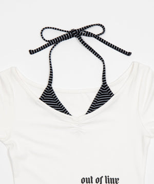 ボーダーレイヤードウィングトップ