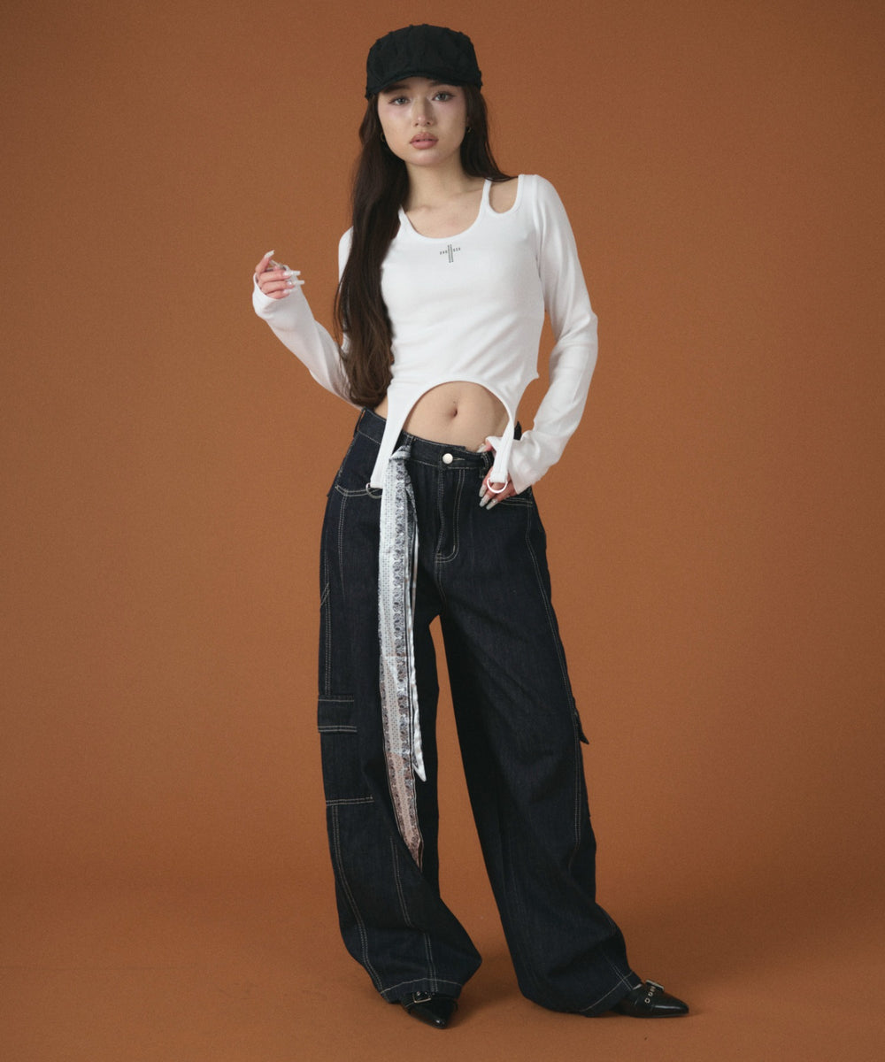 ホワイト モデル：163cm F着用