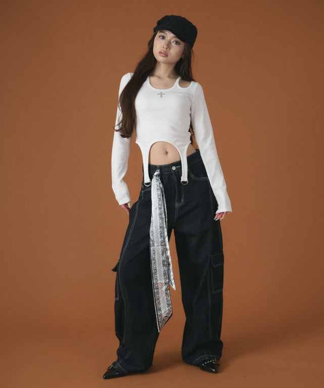 ホワイト モデル：163cm F着用