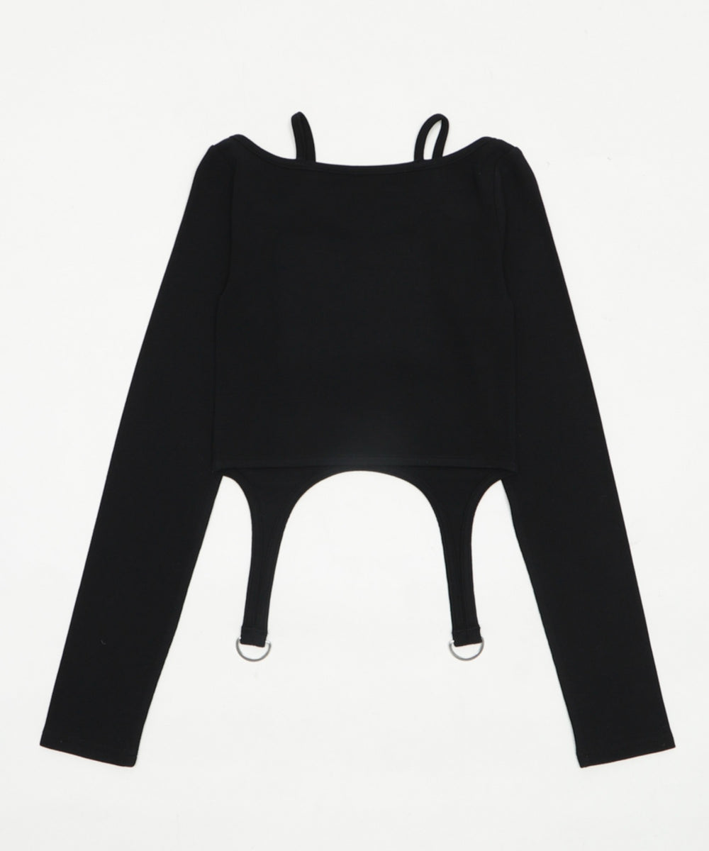 クロスデザインガータートップ