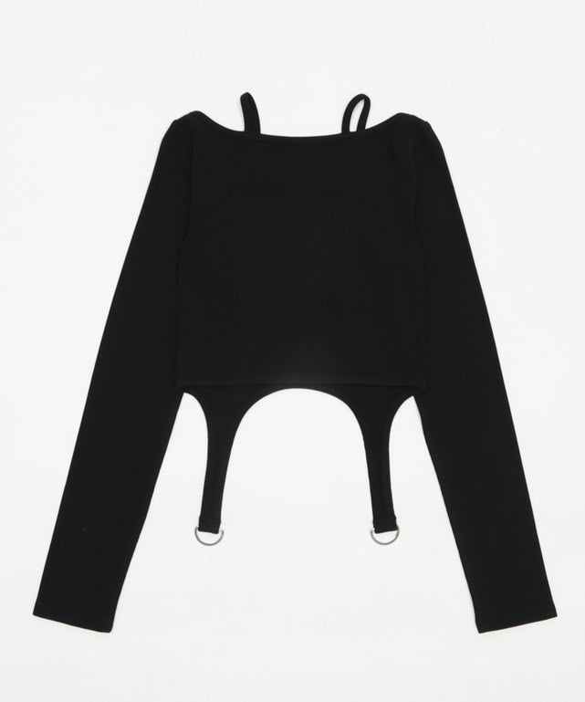 クロスデザインガータートップ