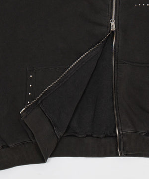 スタッズダブルジップパーカー