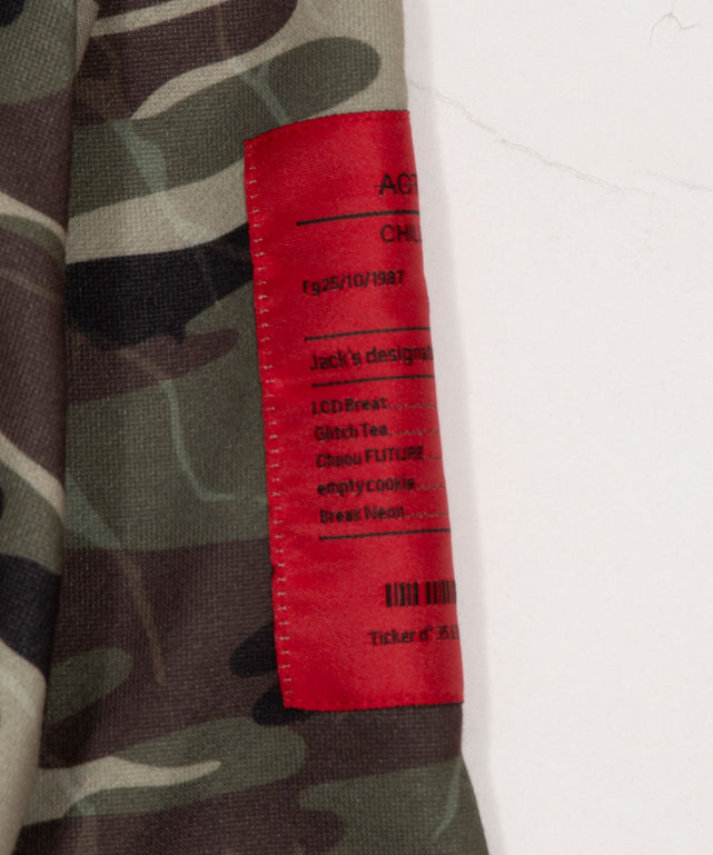 フードカモフラスウェットブルゾン