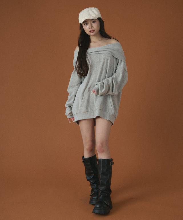 杢グレー モデル：163cm F着用