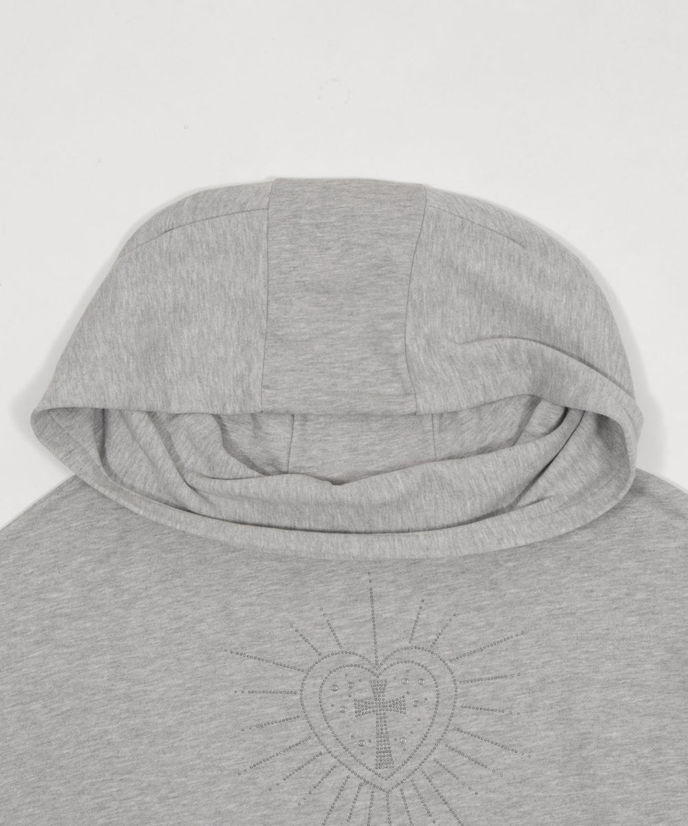 オフショルフードスウェット