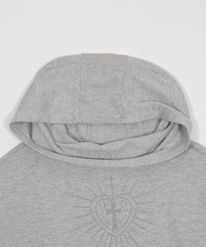 オフショルフードスウェット