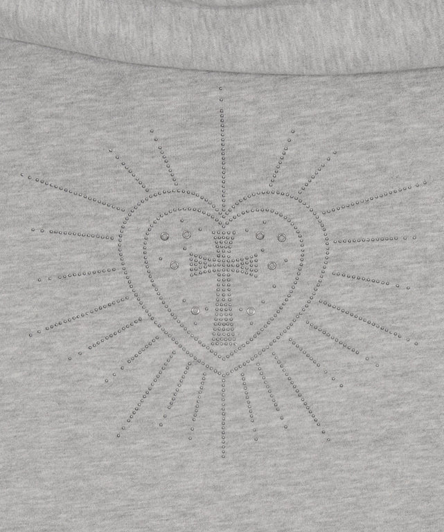 オフショルフードスウェット