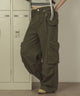 ポーチ付きウォッシュドカーゴパンツ/カーキ モデル：163cm S着用